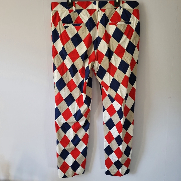 Loudmouth Harlequin Golf Pants Diamond Dixie Print 40×32 - Picture 8 of 8